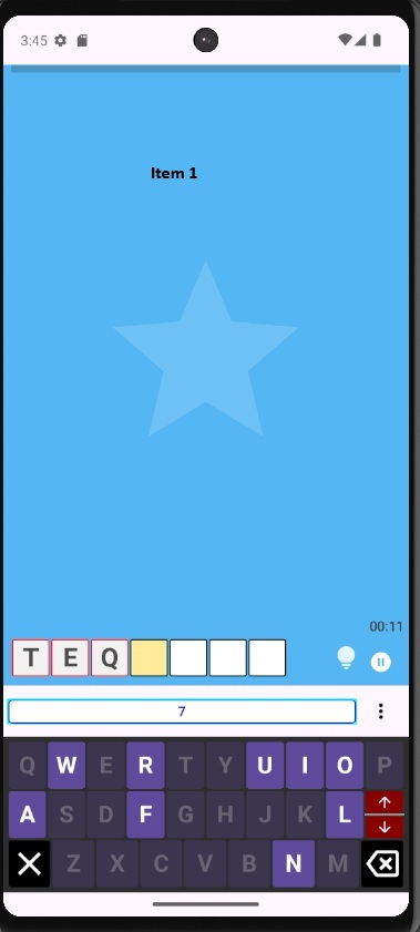 Game menu